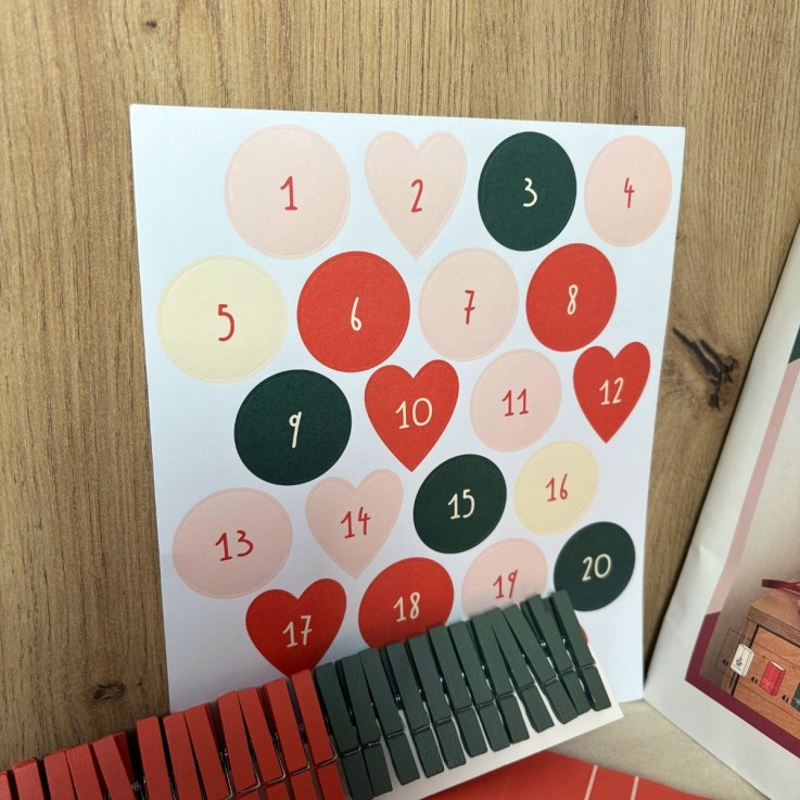 Kit pour faire son propre calendrier de l'Avent - BOWTIFUL CHRISTMAS
