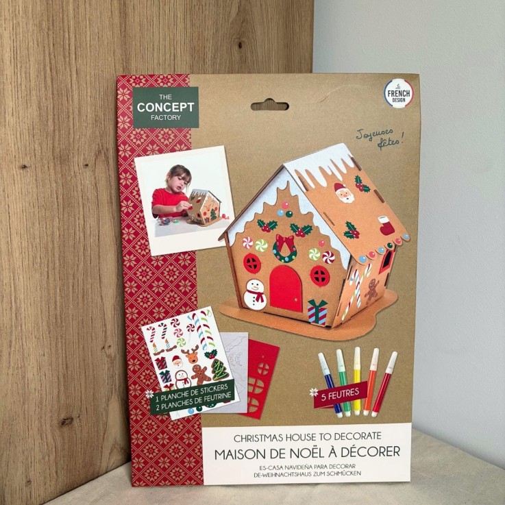Maison de Noël à construire et à décorer