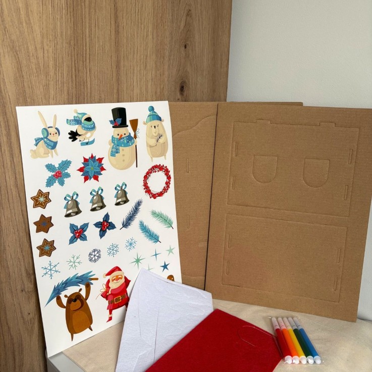 Maison de Noël à construire et à décorer