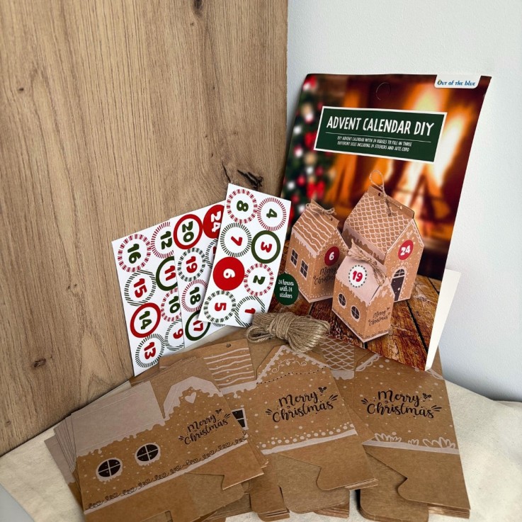Calendrier de l'Avent – Kit 24 structures kraft à monter et garnir