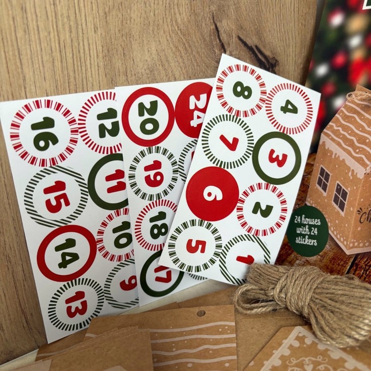 Calendrier de l'Avent – Kit 24 structures kraft à monter et garnir