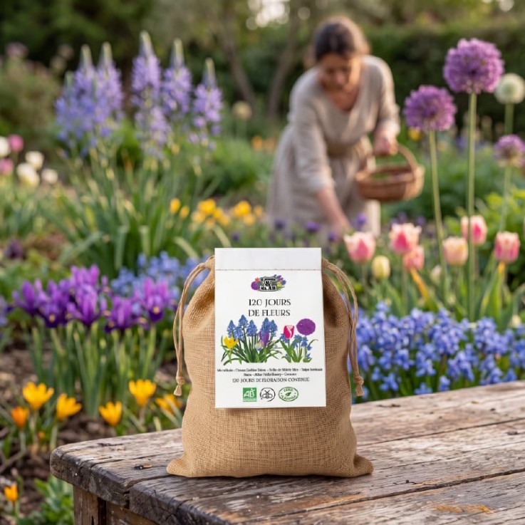 Kit 120 Jours de Fleurs – 37 Bulbes Bio