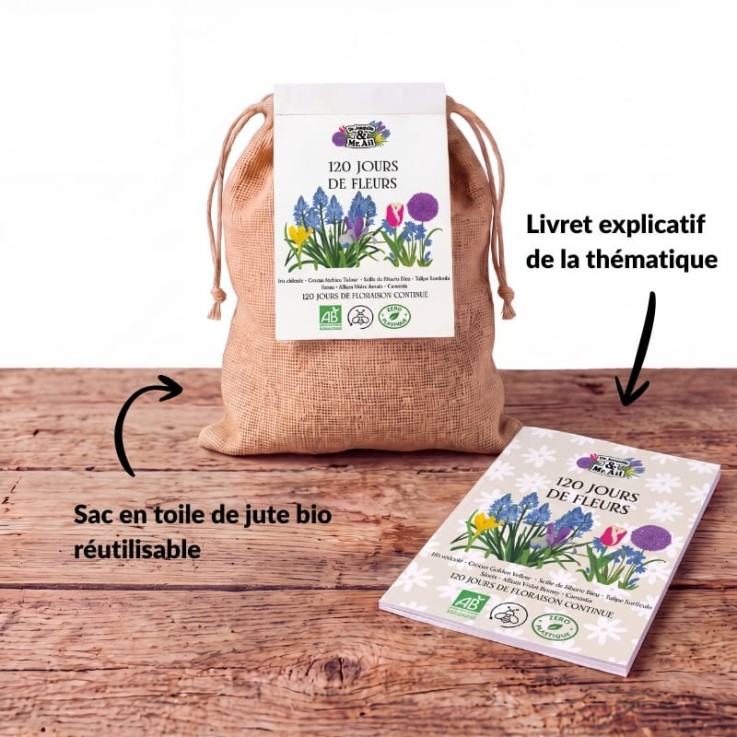 Kit 120 Jours de Fleurs – 37 Bulbes Bio
