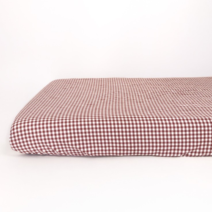 Drap housse bébé Percale Coton Bio Vichy