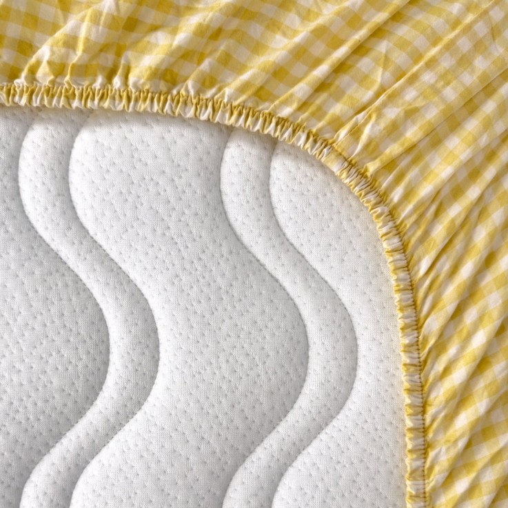 Drap housse 1 personne Percale de Coton Bio Vichy