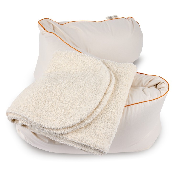 Coussin de maternité et d'allaitement en balles de millet bio (cosses de millet)