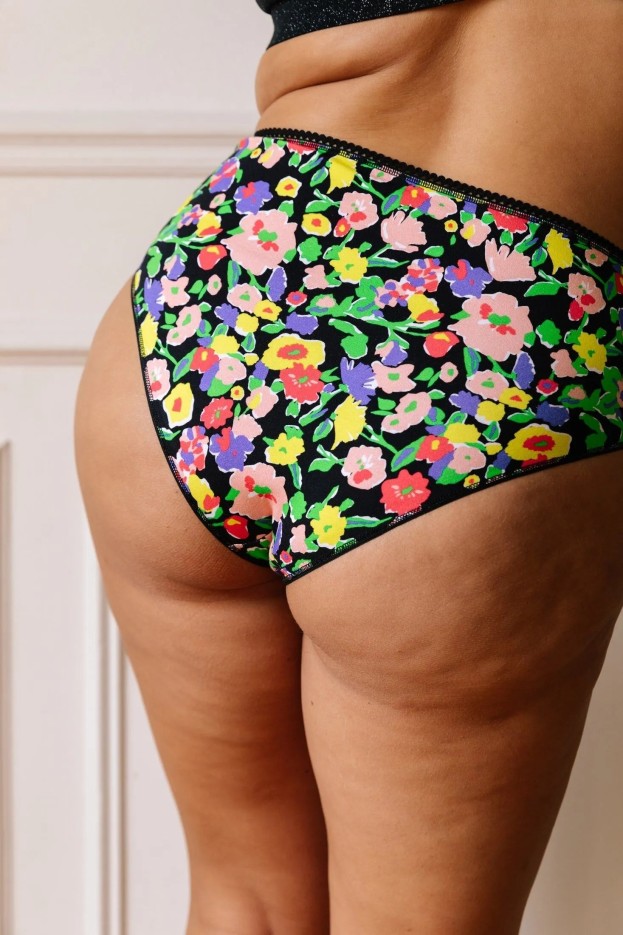 Culotte Tulipia - taille haute - noir - coton biologique