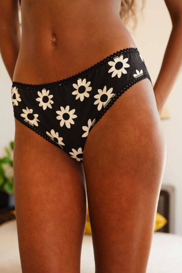 Culotte Dahlia Noir - coupe classique - coton biologique