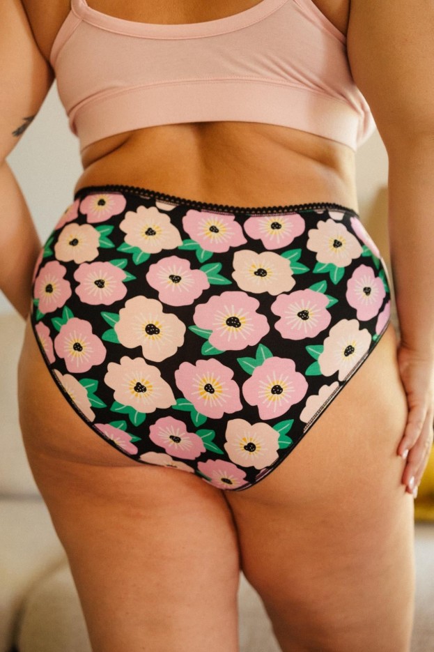 Culotte Bougainvillier Bico - taille haute - imprimé fleuri - coton biologique
