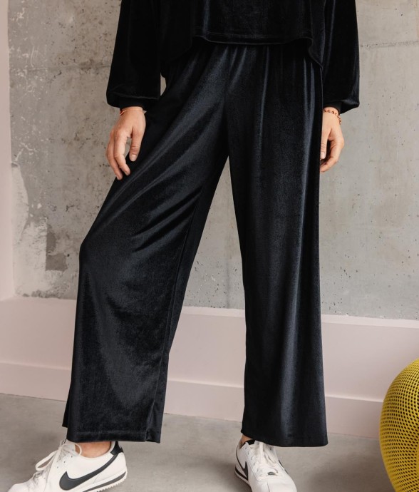 Pantalon Velours Noir -...