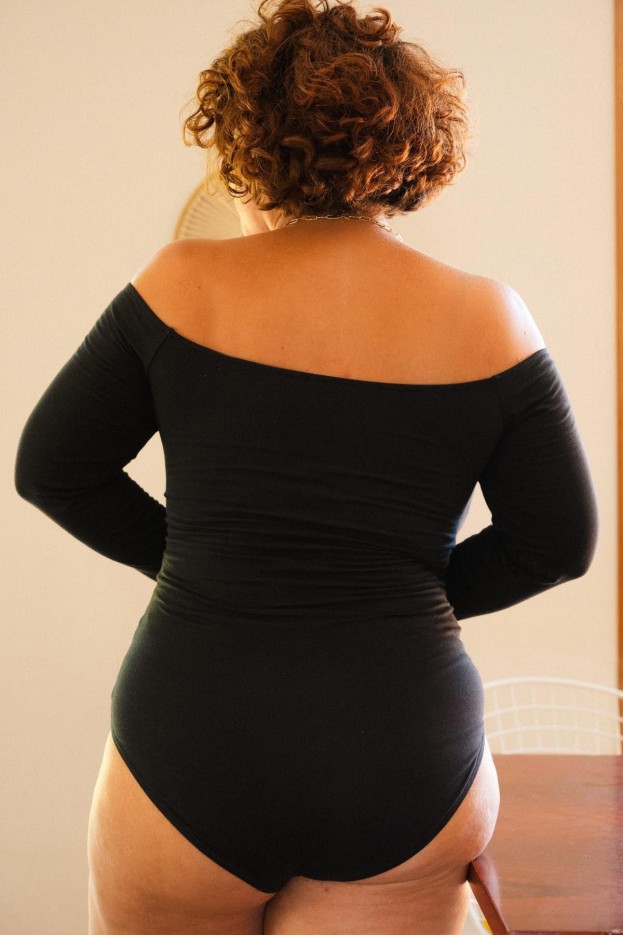 Body Épaules Dénudées - noir - coton biologique