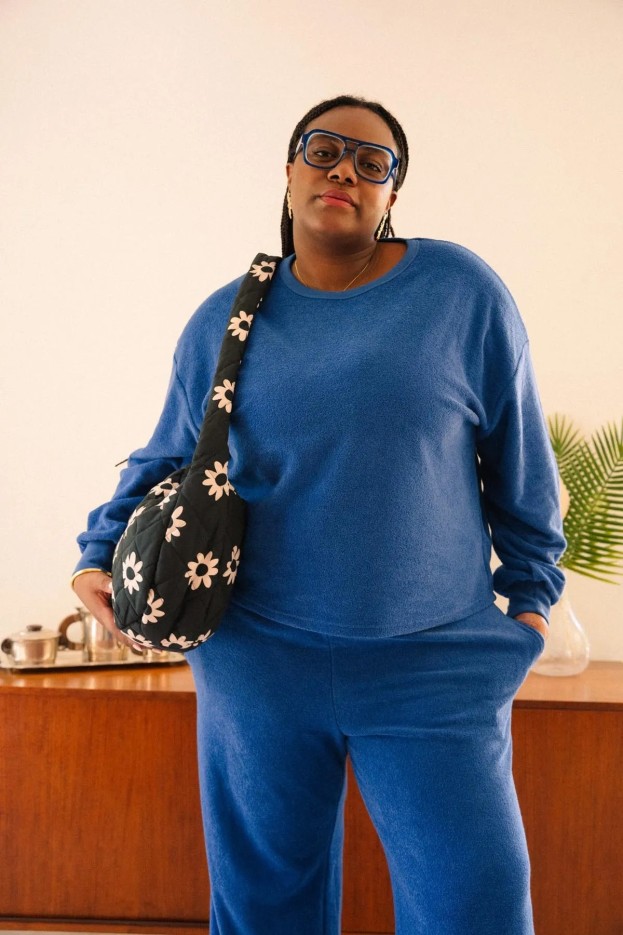 Sweat Cocoon - coupe fluide - bleu Klein - coton biologique