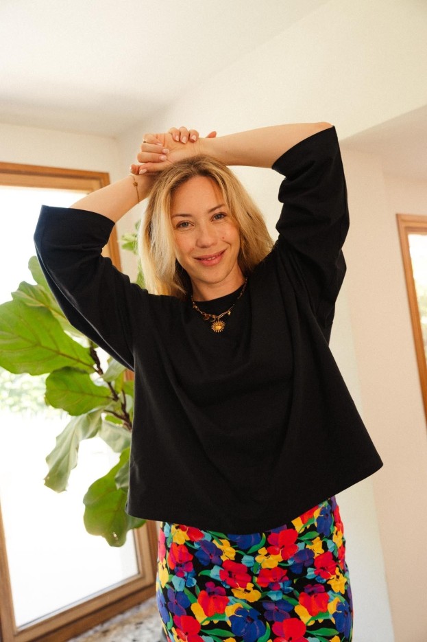 T-shirt - oversize - noir - coton biologique