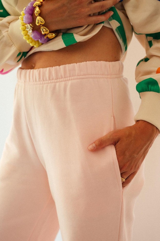 Jogging - coupe décontractée - rose blush - coton biologique