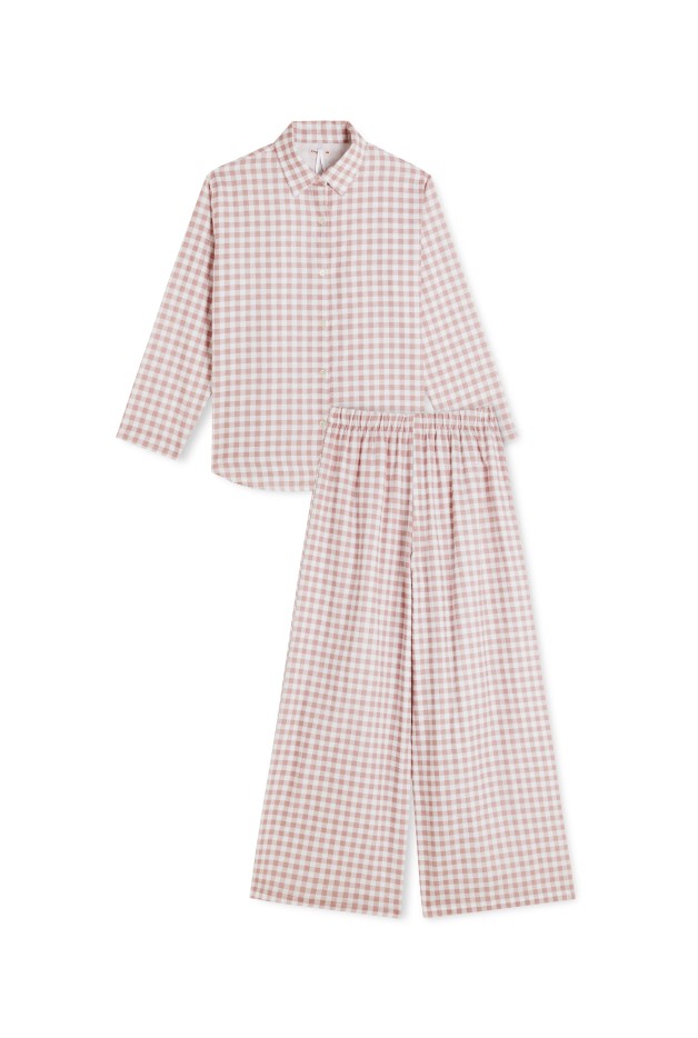 Pyjama Flanelle Vichy - long - rose - coton