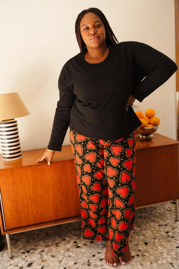 Pyjama Habibi - oversize - noir - coton biologique