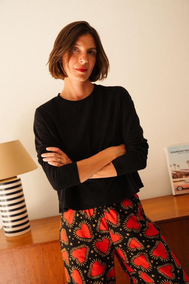 Pyjama Habibi - oversize - noir - coton biologique