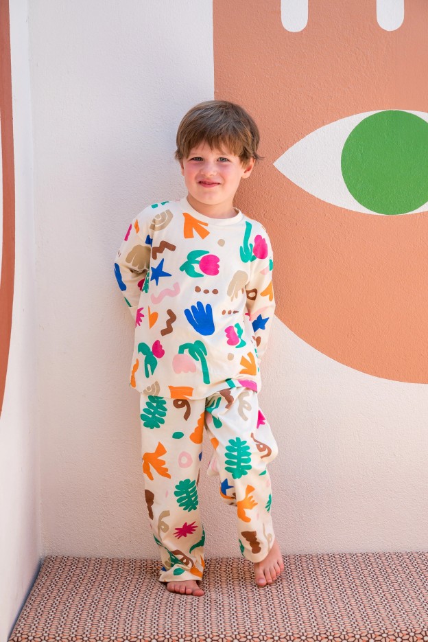 Pyjama long enfant Mini Souk Maroc - imprimé graphique - coton biologique