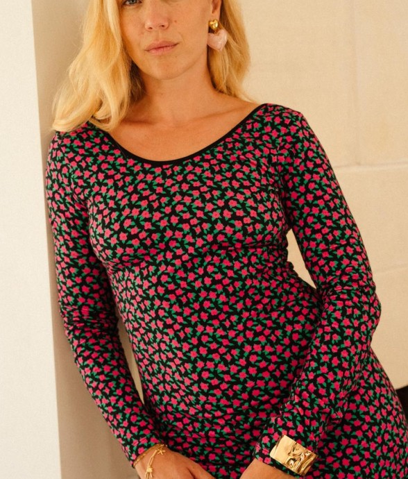 Robe Tube Mini Fleurs...