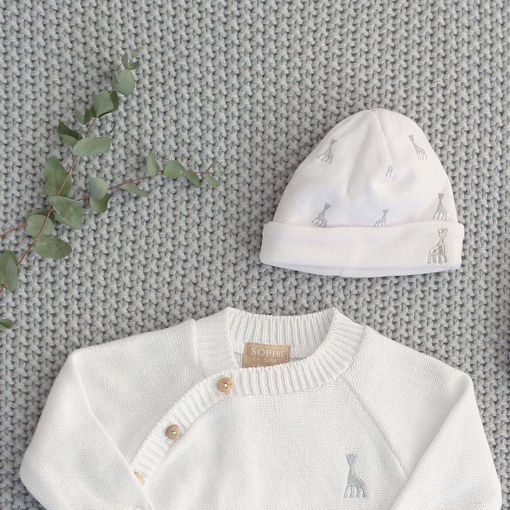 Bonnet de naissance - Sophie La Girafe® Velours