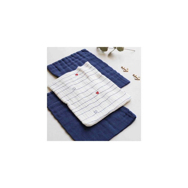 Set de 3 gants de toilette Coton