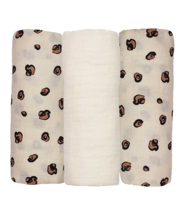 Lot de 3 langes motif...