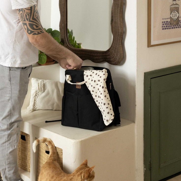 Lot de 3 langes motif léopard Coton
