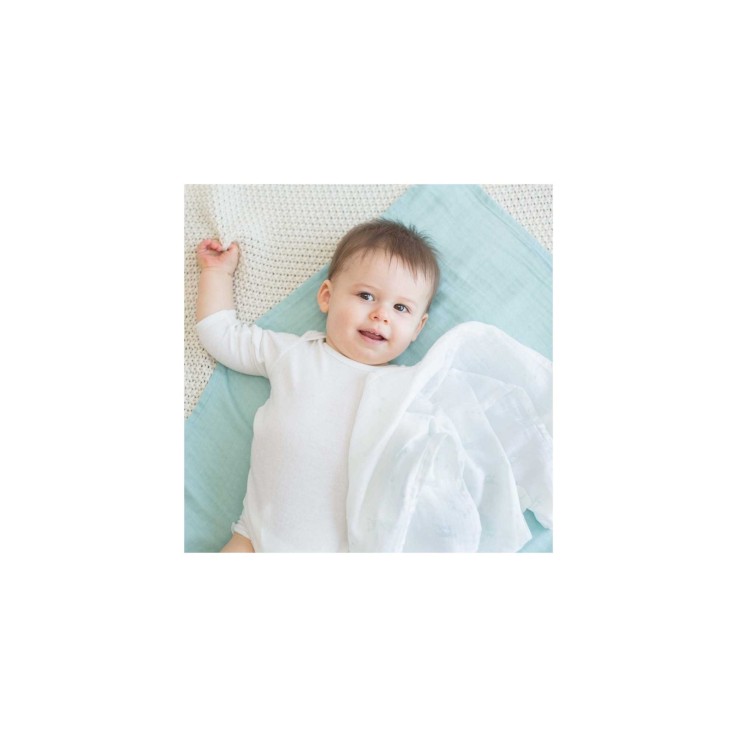 Lot de 3 Langes bébé motif chats Coton