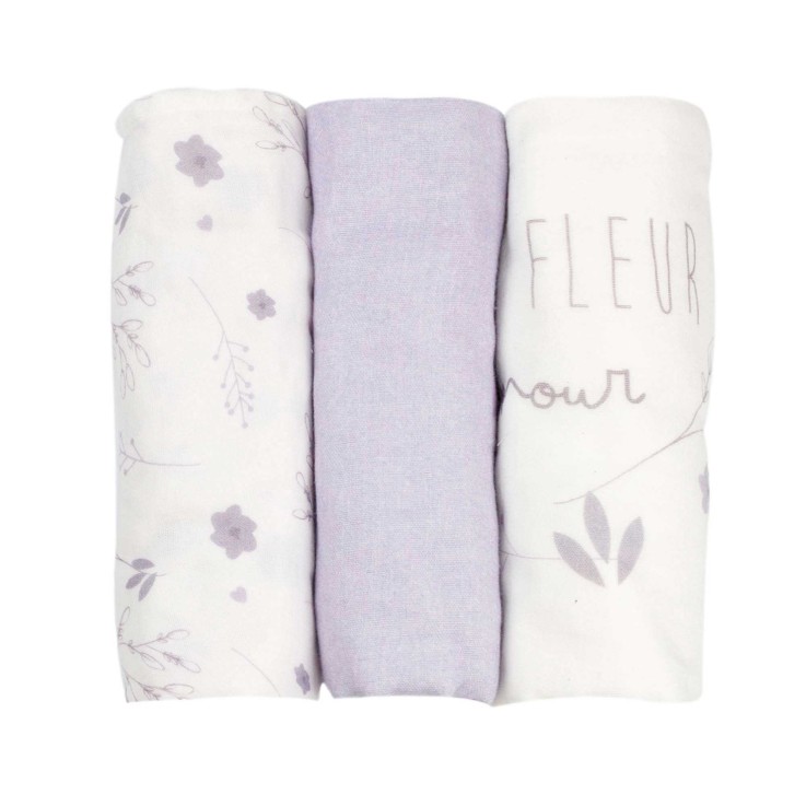 Lot de 3 langes Gaze de coton