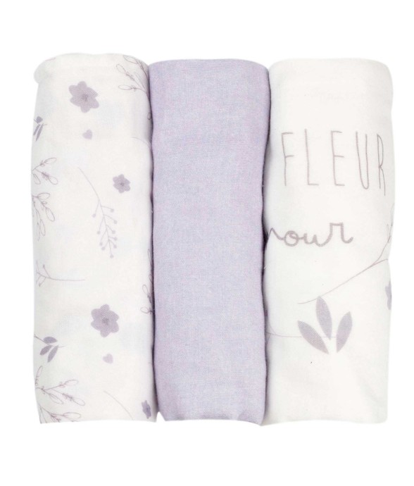 Lot de 3 langes Gaze de coton