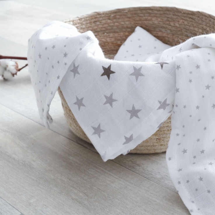 Pack de 6 Langes bébé Coton 70 x 70 cm