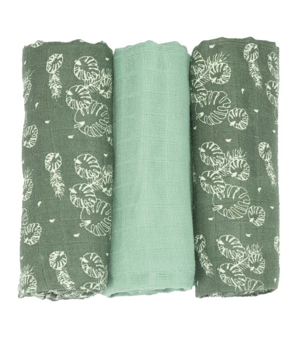 Lot de 3 langes bébé  motif...