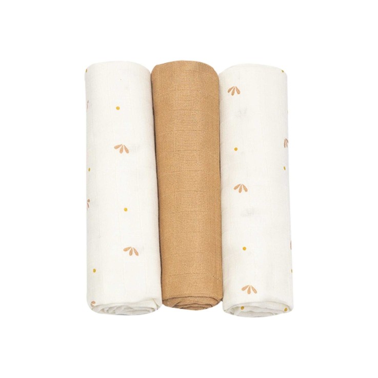 3 langes doux pour bébé Gaze de coton
