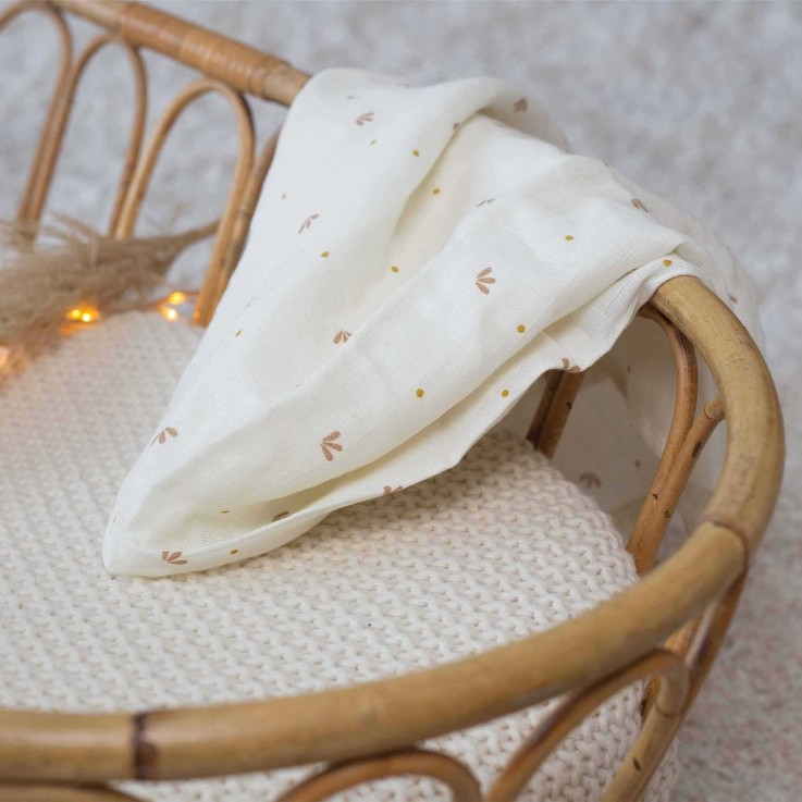 3 langes doux pour bébé Gaze de coton