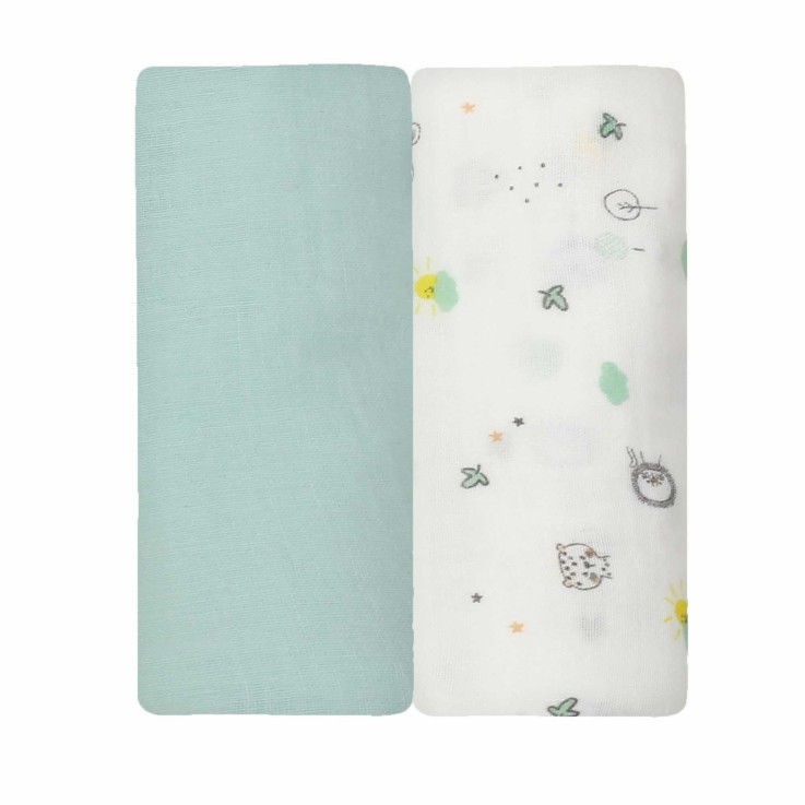 Lot de 2 langes Coton