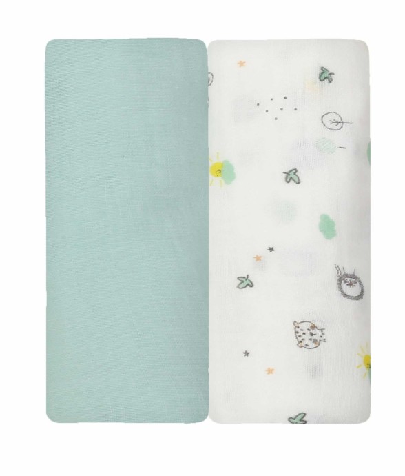 Lot de 2 langes Coton