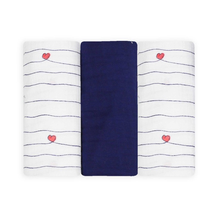 Lot de 3 langes Coton