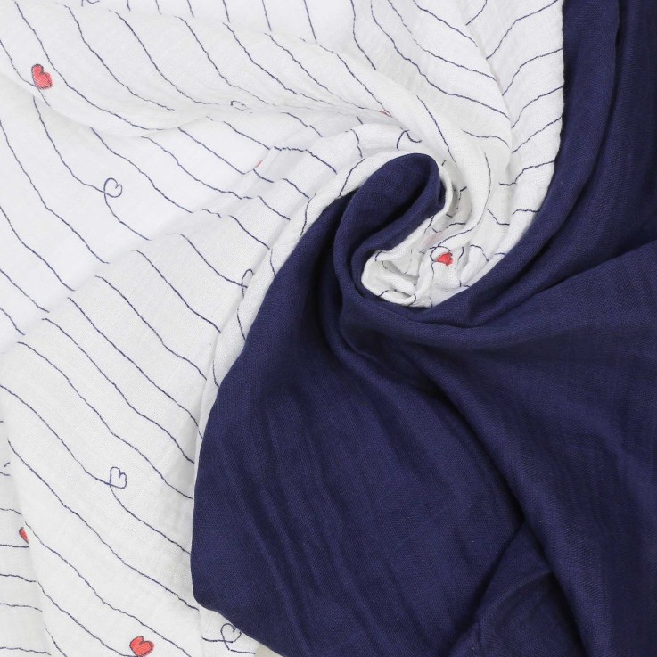 Lot de 3 langes Coton