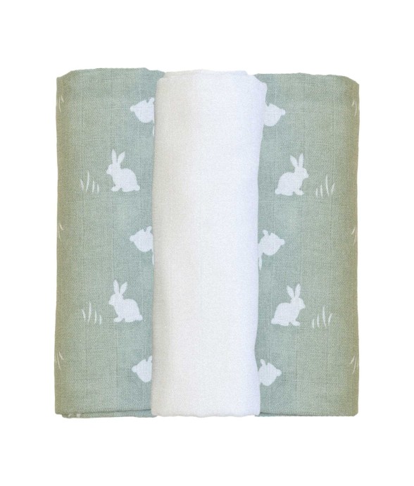 Lot de  3 Langes bébé -...