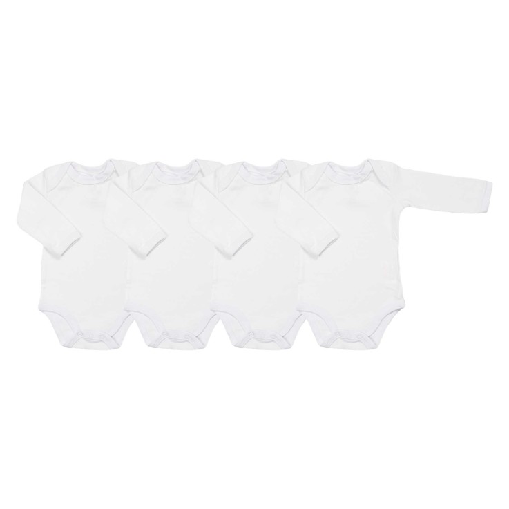 Lot de bodies coton manches longues x4