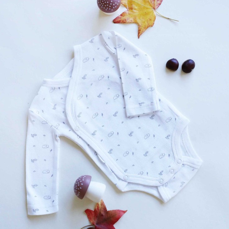 Body bébé motif renard Coton