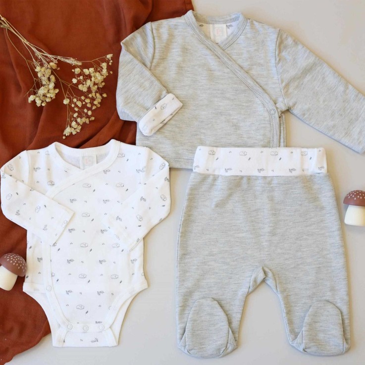 kit naissance 3 pièces Coton