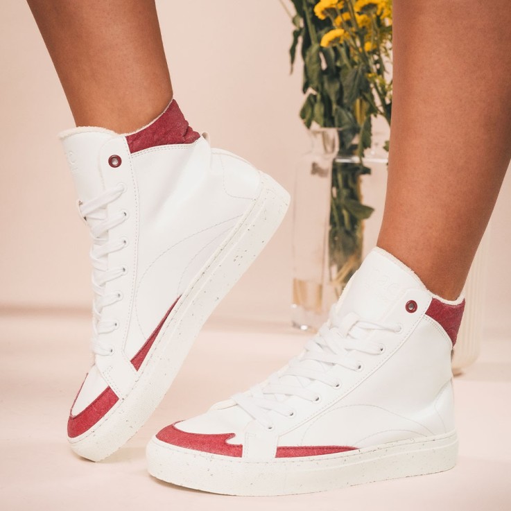 London Baskets véganes rouges