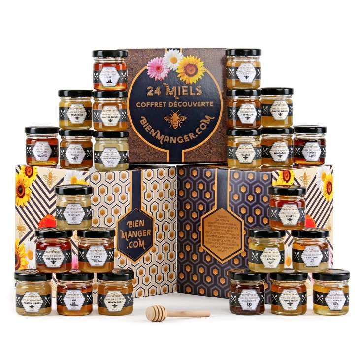 Calendrier de l'Avent Miel 24 pots - Le calendrier miel