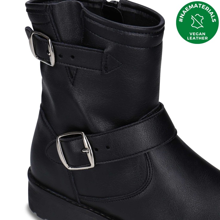 Odet Black bottines femme noir véganes