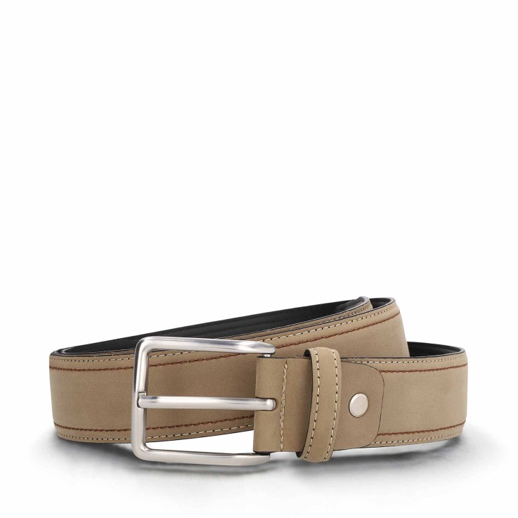 Gavet Beige Ceinture homme nubuck végan