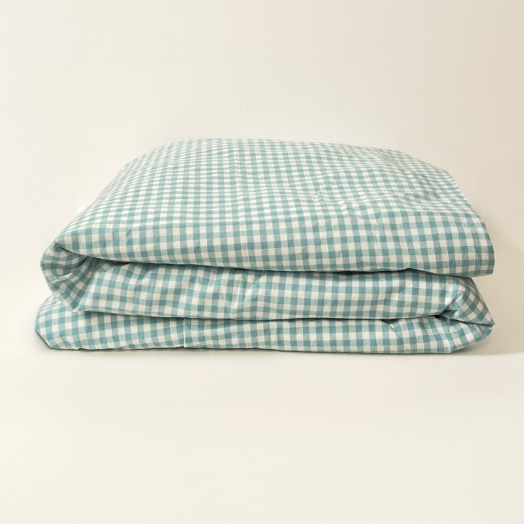 Housse de couette 1 personne Percale de Coton Bio Vichy