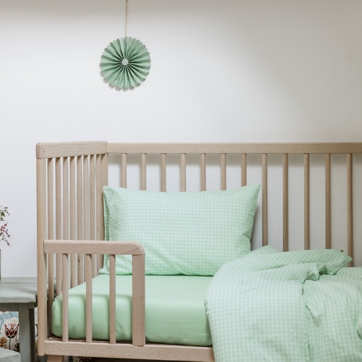 Housse de couette bébé Percale de Coton Bio Vichy