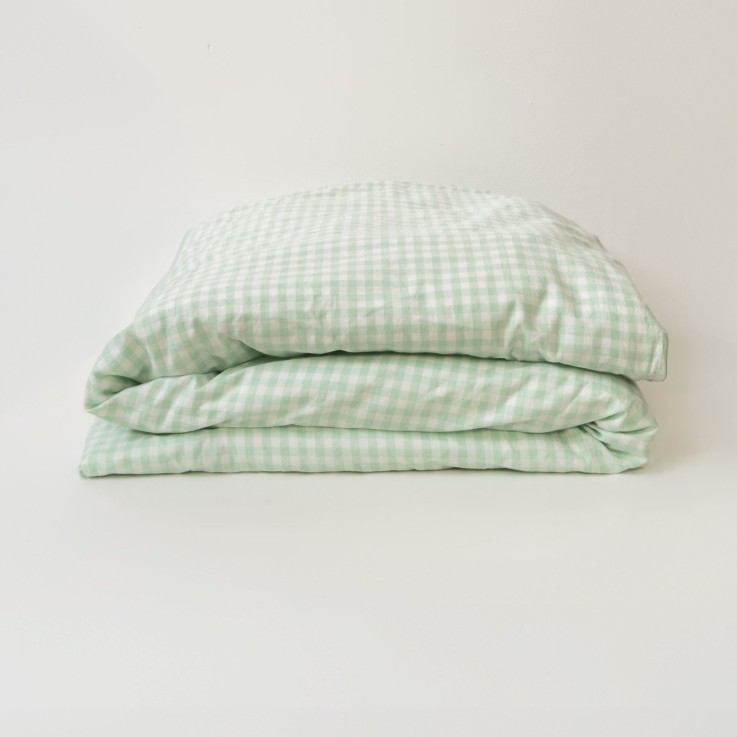 Housse de couette bébé Percale de Coton Bio Vichy
