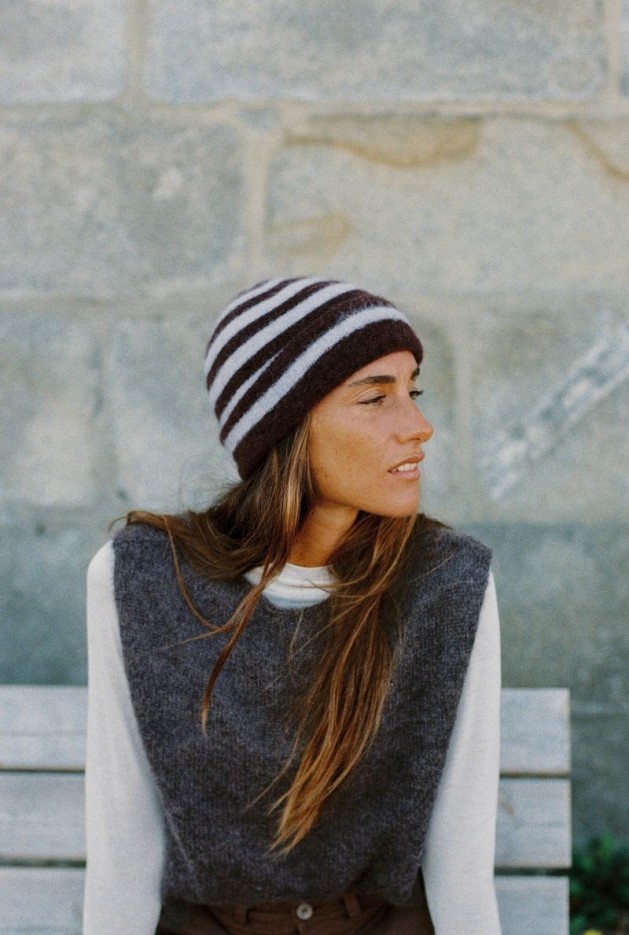 Bonnet Natalia Rayures en laine